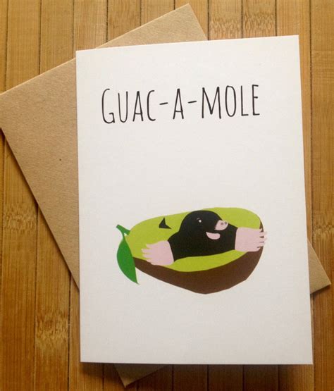 Guac-a-mole Greetings Card | Etsy | Mole day, Mole, Greeting cards