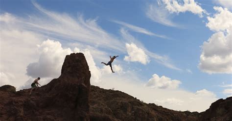 Cliff Jump at Copper Canyon, Needles, California