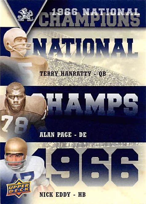 Terry Hanratty, Alan Page & Nick Eddy football card (Notre Dame ...