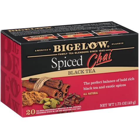 (3 Boxes) Bigelow, Spiced Chai, Tea Bags, 20 Ct - Walmart.com - Walmart.com