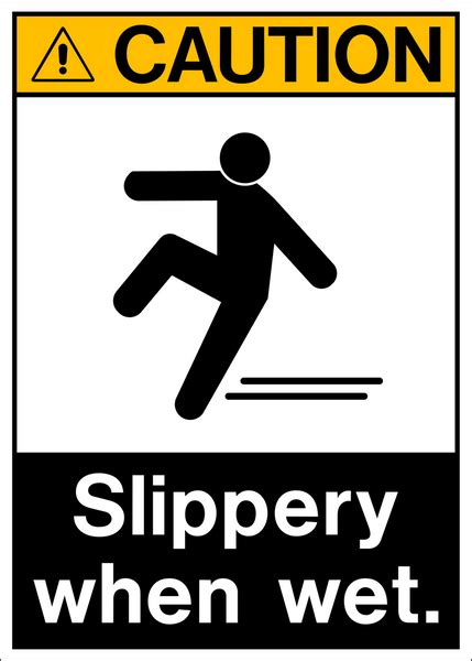 Caution - Slippery When Wet | Western Safety Sign