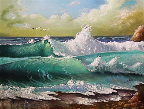 Oil Painting Seascape By Yasser Fayad | Seascape paintings, Landscape paintings, Oil painting