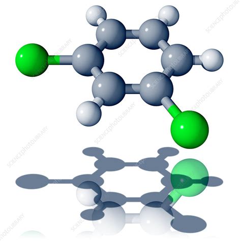 1,3-dichlorobenzene molecule - Stock Image - A700/0335 - Science Photo Library