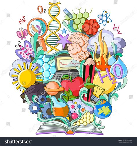 Vector Illustration Book Knowledge Science Stock Vector (Royalty Free ...