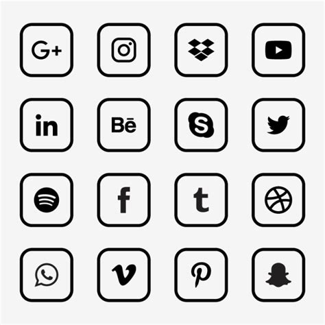 Round Social Media Icons Vector