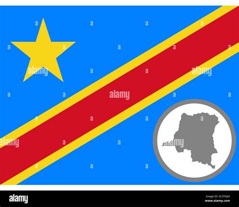 Flag and map of the Congo Stock Photo - Alamy