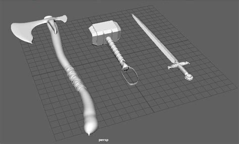 weapons props free 3D model | CGTrader
