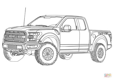 2017 Ford F 150 Raptor coloring page | Free Printable Coloring Pages