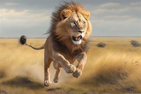 Lion Running Wallpaper