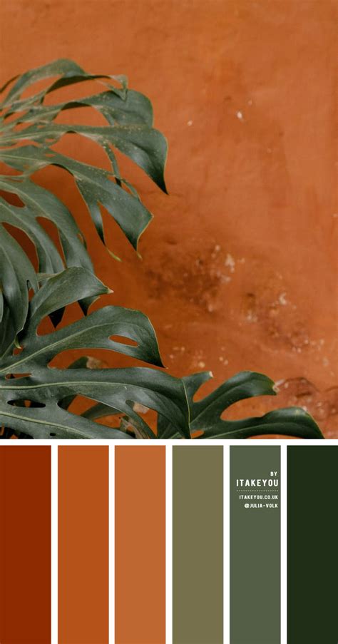 Green and Terracotta Colour Combination | Color Scheme | itakeyou.co.uk