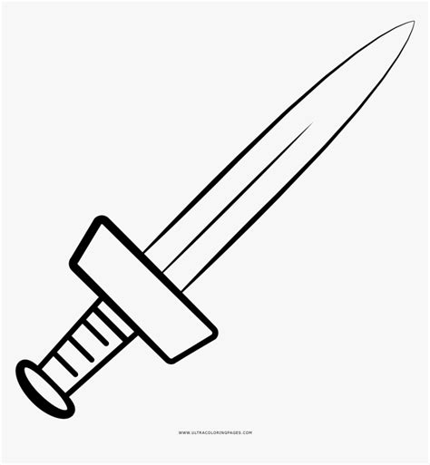 Short Sword Coloring Page - Black Icon Short Sword, HD Png Download - kindpng