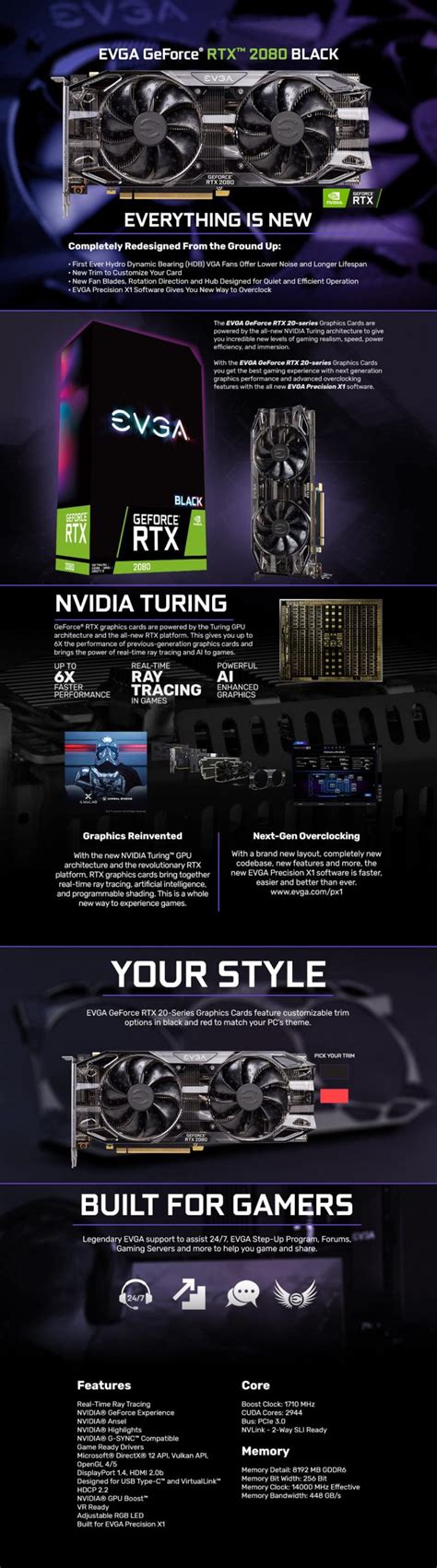 EVGA GeForce RTX 2080 BLACK EDITION GAMING – ToniX Computer