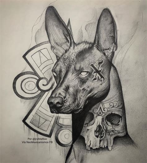 Xoloitzcuintle: historia del perro y joya azteca | Tatuajes tribales ...