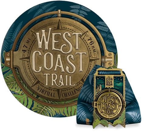 West Coast Trail Virtual Challenge | Entry + Medal | The Conqueror Virtual Challenges
