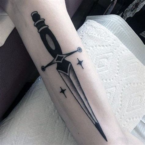 70 Traditional Dagger Tattoo Designs For Men - Sharp Ink Ideas | Traditional dagger tattoo ...