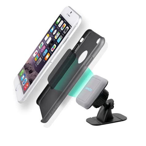 APPS2Car Magnetic Dash Car Mount with Bendable Base 3M Adhesive Dashboard Windshiled Cell Phone ...