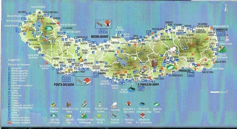 Mapa Turistico Sao Miguel Açores | Mapa