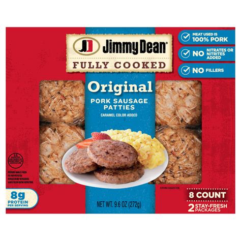 Jimmy Dean Cooked Sausage Patties 9.6 Oz - GJ Curbside