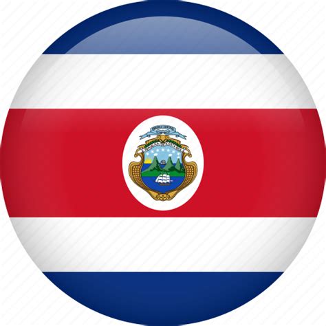 Circle, costa rica, country, flag, national, nation icon - Download on ...