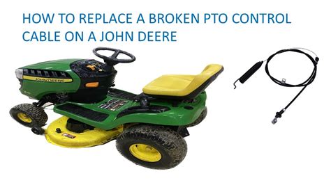 HOW TO REPLACE A BROKEN PTO CONTROL CABLE ON A JOHN DEERE - YouTube