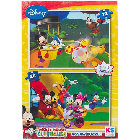 KS 2 İn 1 Çocuk Puzzle Mickey Mouse | Loco Poco Oyuncak