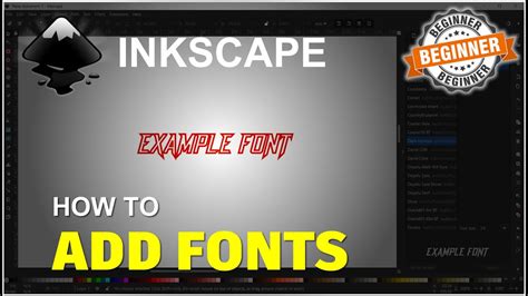 Inkscape How To Add Font Tutorial - YouTube