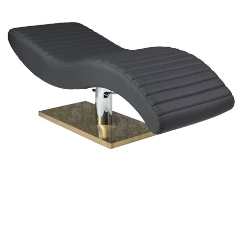 The Hourglass Lash Bed with Height Adjustable Pump - Black & Gold by SEC | Salon Equipment Centre