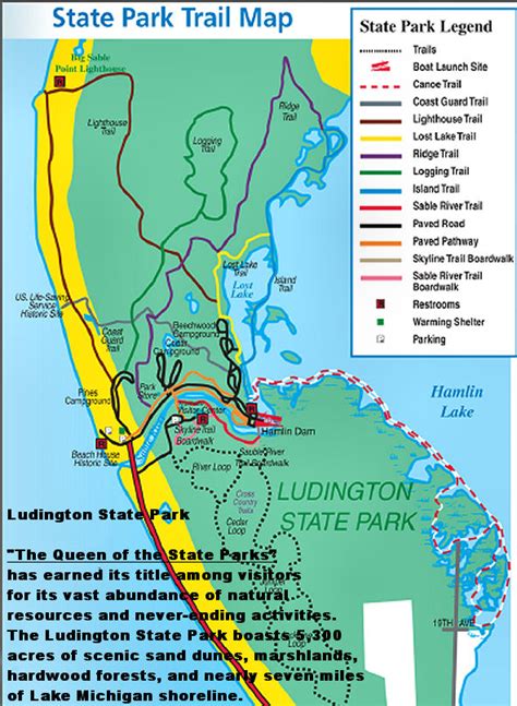 Ludington State Park Map - United States Map