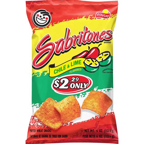 Sabritones Puffed Wheat Snacks, Chile & Lime Flavored | Cheese & Puffed Snacks | Carlie C's