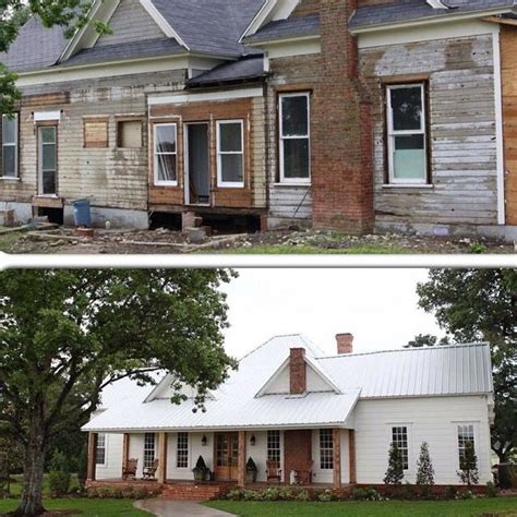 Fixer Upper before and after farmhouse - dream - front porch ...