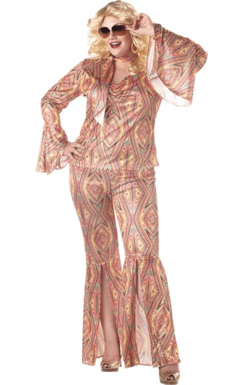 Women's 70s Disco Costume (Plus Size) | Joke.co.uk