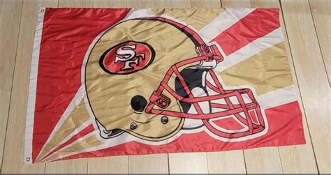 San Francisco 49ers Helmet 3x5 Flag – Time Out Sports