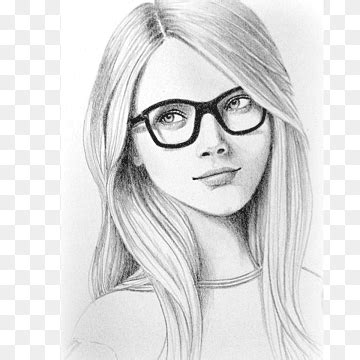 Free download | Drawing Art Portrait Glasses Sketch, drawing girl, face ...