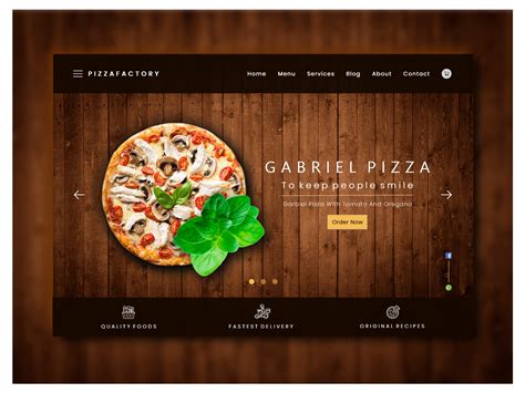 Pizza UI Landing Page Design by Vinita Singh on Dribbble