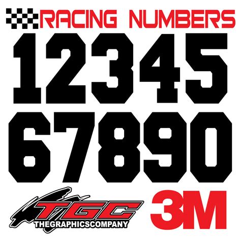 Racing Numbers Vinyl Decals Stickers FRESHMAN 3 pack – The Graphics Company