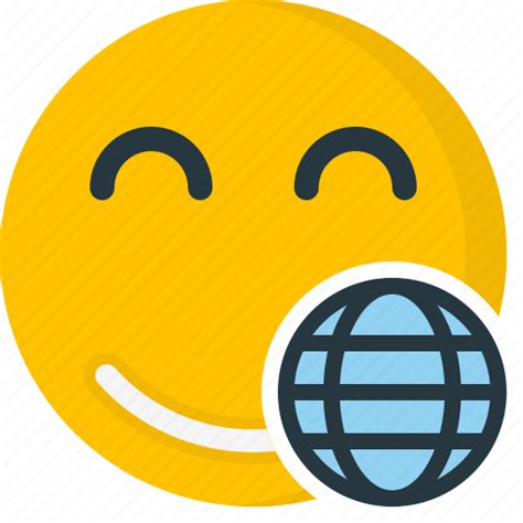 Cyber, emoticons, face, globe, smiley, internet, web icon - Download on ...