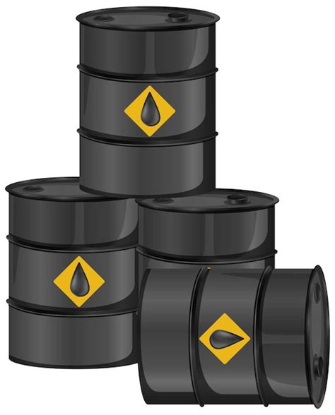 Free Vector | Group of oil barrel in cartoon style isolated on white background