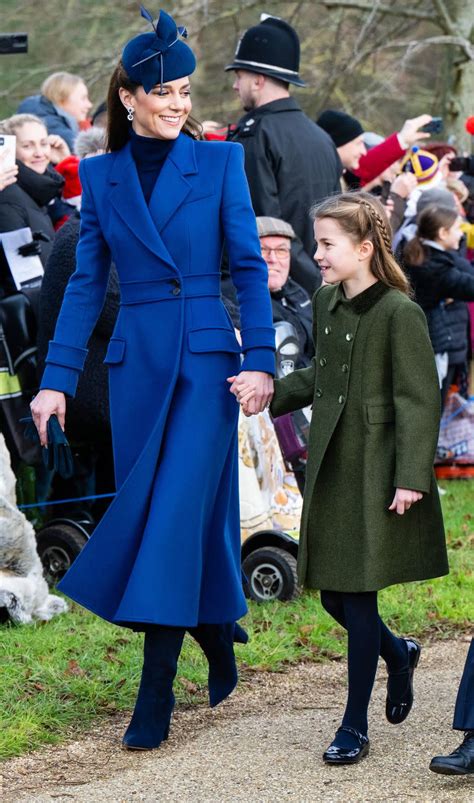 Kate Middleton Looks Festive in Royal Blue for Christmas Day Church Services in Sandringham