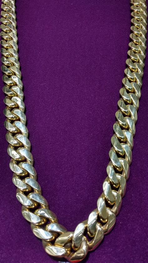 Solid Miami-Cuban Link Chain (14K Yellow Gold) – Popular Jewelry