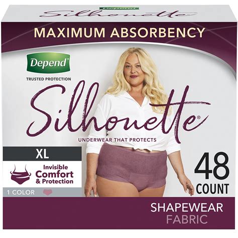 Buy Depend Silhouette Adult Incontinence and Postpartum Underwear for Women, Extra-Large ...