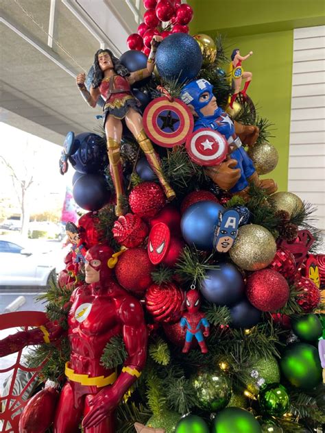 Superhero Christmas Tree | Superhero christmas, Spiderman christmas, Christmas tree with gifts