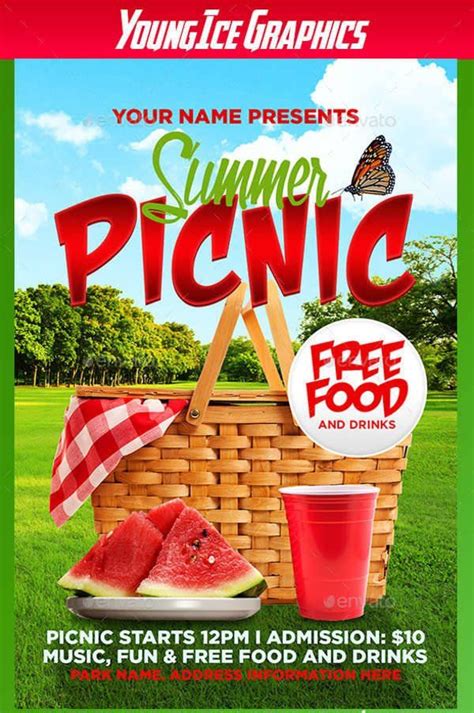 Free Picnic Flyer Template 62 Summer Flyer Designs Psd Eps Word | Flyer ...