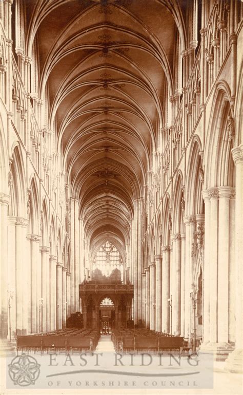 Beverley Minster interior, nave from west, Beverley 1900s | East Riding ...