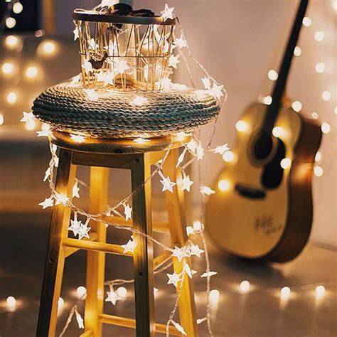 Fairy Led String Lights for Indoor, 9.84FT 20LED Star Twinkle Lights, Warm Light, Outdoor Patio ...