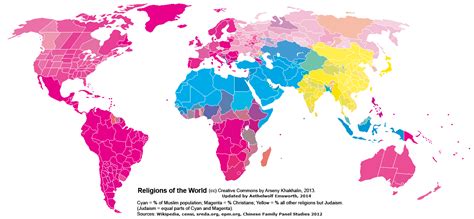 11 Maps to Help You Make Sense of World Religion