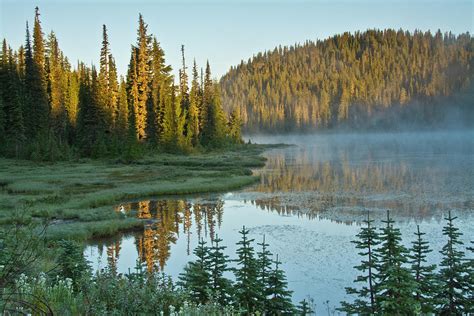 Sunrise, Reflection Lake, Mount Rainier Photograph by Michel Hersen ...