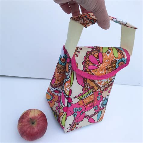 Insulated Handled Lunch Bag Small Lunch Bag Childs Lunch Bag - Etsy