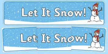 Let it Snow Display Banner - let it snow, display banner, display, banner