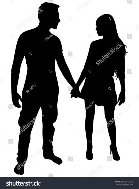 Couple Holding Hands Vector Stock Vector 192648590 - Shutterstock