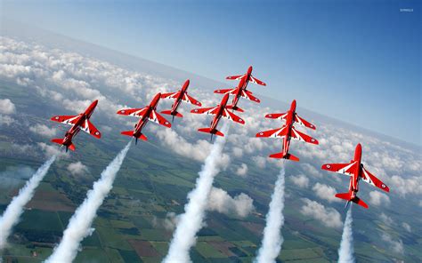 Red Arrows in formation wallpaper - Aircraft wallpapers - #30320